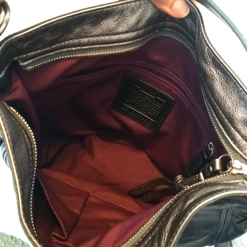 Coach Zoe Hobo Bag Genuine Leather Y2K Purse F14707
